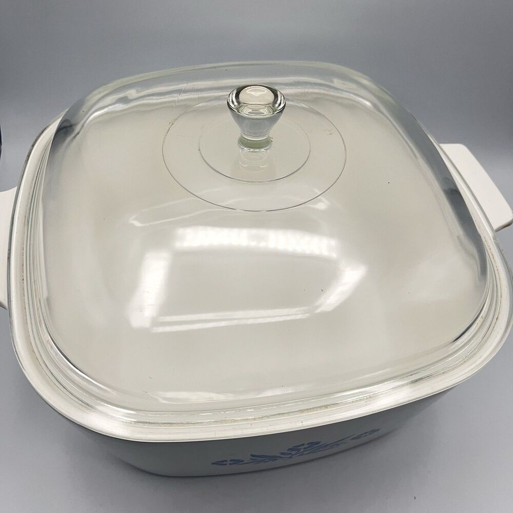 Vintage Corning Ware Blue Cornflower 4 Qt Casserole P-84-B w/ Lid USA 1960s - Picture 6 of 13